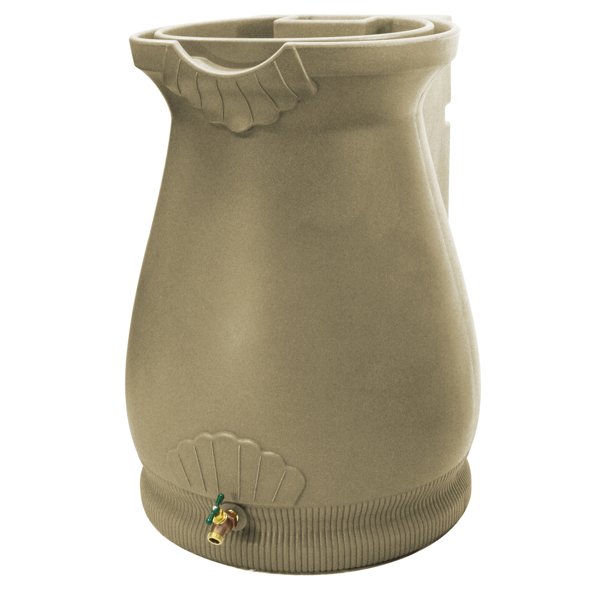 Good Ideas Rain Wizard Urn Rain Barrel — 65 Gallon, Khaki, BPA-Free, Model# RWURN-KHA